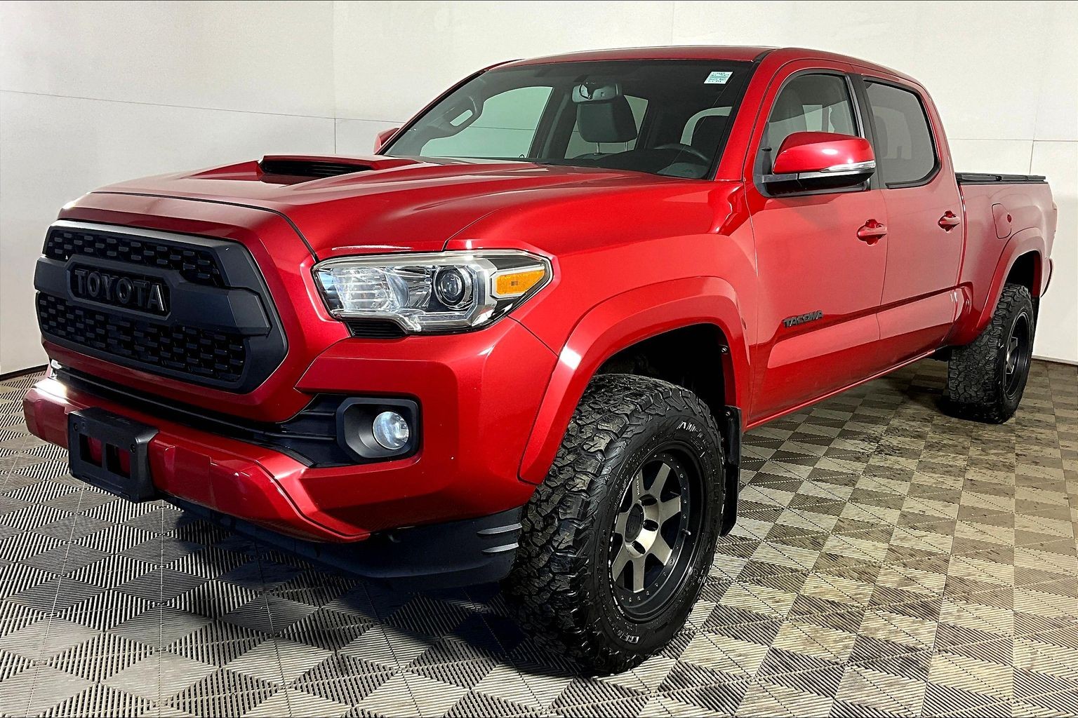 Red 2016 Toyota Tacoma Pickup Truck Four-Wheel Drive Automatic